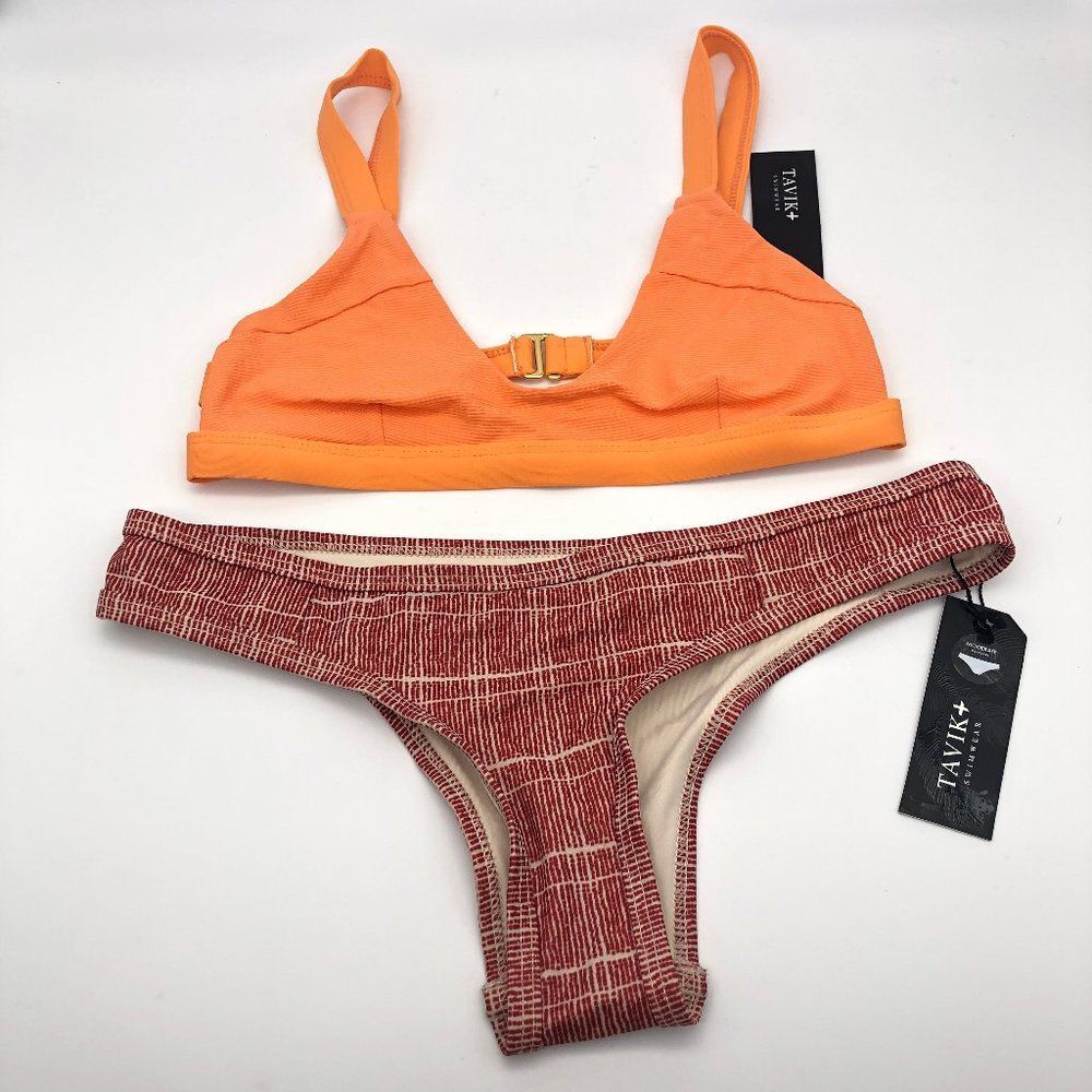 New Tavik Bright & Burnt Orange Bikini - Size XS